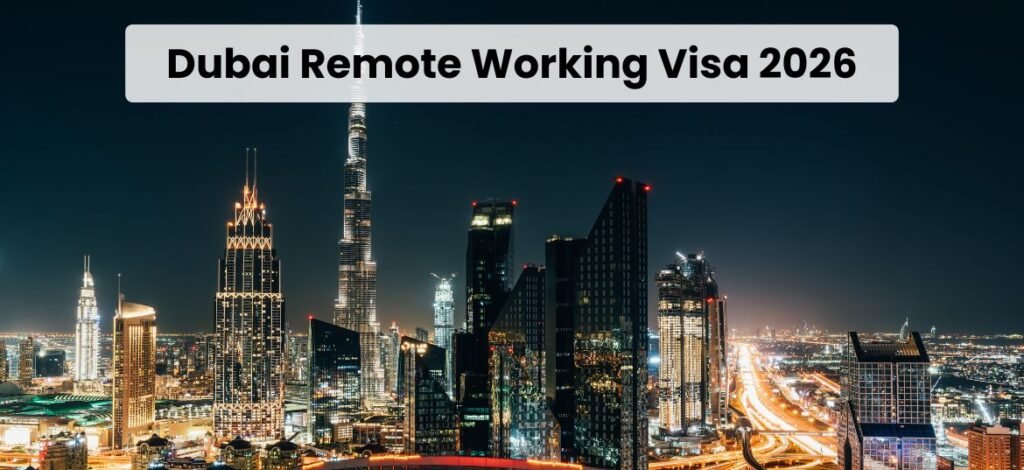 Dubai Remote Working Visa – Live in UAE & Work Remotely The Dubai Remote Working Visa (also called the Virtual Work Visa) allows foreign professionals to live in Dubai, part of the United Arab Emirates, while working remotely for employers or clients outside the UAE. This visa is ideal for: Digital nomads Remote employees Freelancers with overseas clients Entrepreneurs running international businesses It provides 1-year renewable residency without requiring a UAE employer sponsor. Who Is Eligible for the Dubai Remote Work Visa? To qualify, applicants must meet these main requirements: 1️⃣ Employment Requirement You must: Work for a company registered outside the UAE OR Own a company located outside the UAE OR Be a freelancer serving non-UAE clients You cannot work for a UAE employer under this visa. 2️⃣ Minimum Income Requirement You must earn at least: USD 3,500 per month (approx. AED 12,800) Proof required: 6 months’ bank statements Salary certificate or employment contract Proof of business ownership (if self-employed) 3️⃣ Other Key Requirements Passport valid for 6+ months Health insurance covering UAE Clean immigration record Completed application Required Documents Checklist Prepare the following: Passport copy Passport-size photo Employment contract (minimum 1 year validity recommended) 6 months bank statements Proof of income (salary slips or invoices) Health insurance valid in UAE If applying from outside the UAE, you will receive an entry permit before completing medical and Emirates ID steps. Dubai Remote Work Visa Cost (2026 Update) Costs typically include: Item Approximate Cost Application Fee AED 200–350 Medical Test AED 300–700 Emirates ID AED 370+ Health Insurance Varies Service Fees Varies Estimated Total: AED 1,500 – 2,500 (excluding insurance) Costs may vary depending on whether you apply directly or through a consultancy. How to Apply for Dubai Remote Work Visa Applications are processed through: General Directorate of Residency and Foreigners Affairs (GDRFA) – for Dubai applicants Federal Authority for Identity and Citizenship (ICP) – for other Emirates Step-by-Step Process: Submit online application Upload required documents Pay government fees Receive entry permit (if outside UAE) Complete medical test in UAE Apply for Emirates ID Receive residence visa stamp Processing time: Usually 2–4 weeks. Can You Sponsor Family on Remote Work Visa? Yes — subject to income threshold. You can sponsor: Spouse Children Additional documentation and housing proof will be required. Benefits of Dubai Remote Working Visa ✅ No UAE employer required ✅ Live in tax-efficient jurisdiction ✅ Access UAE banking ✅ Sponsor family ✅ Renewable yearly Important Things to Know You cannot take employment with a UAE company Income proof must be consistent for 6 months Health insurance is mandatory Visa is renewable annually Remote Work Visa vs Freelance Visa in UAE Many applicants confuse these two. Remote Work Visa Freelance Visa Work for overseas company Work for UAE clients No UAE license required Requires freelance license 1-year renewable 1–3 year options 👉 If you want to work with UAE companies, you may consider a freelance permit instead. Why Choose Dubai for Remote Work? Dubai offers: Zero personal income tax High-speed digital infrastructure International lifestyle Strong business ecosystem Safe and stable environment This makes it one of the world’s top destinations for digital nomads.